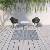 5' X 7' Denim Blue Indoor Outdoor Area Rug