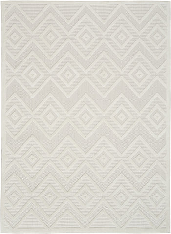 5' X 7' Ivory Indoor Outdoor Area Rug