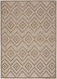 6' X 9' Beige Indoor Outdoor Area Rug