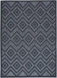 5' X 7' Blue Indoor Outdoor Area Rug