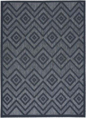 5' X 7' Blue Indoor Outdoor Area Rug