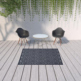 5' X 7' Blue Indoor Outdoor Area Rug
