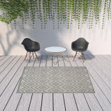 6' X 9' Gray Indoor Outdoor Area Rug