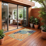3' X 5' Cream Indoor Outdoor Area Rug