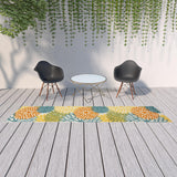 12' Turquoise Indoor Outdoor Runner Rug