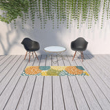 8' Turquoise Indoor Outdoor Runner Rug