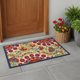 3' X 5' Red And Ivory Indoor Outdoor Area Rug
