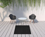 5' X 5' Black Square Indoor Outdoor Area Rug