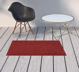 2' X 4' Brick Red Indoor Outdoor Runner Rug
