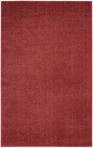 3' X 5' Brick Red Non Skid Indoor Outdoor Area Rug