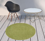 4' Green Round Indoor Outdoor Area Rug