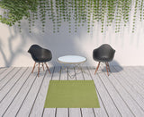 5' X 5' Green Square Indoor Outdoor Area Rug