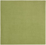 5' X 5' Green Square Indoor Outdoor Area Rug