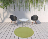 6' X 6' Green Round Indoor Outdoor Area Rug
