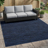 5' Midnight Blue Square Indoor Outdoor Area Rug