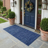 4' Runner Navy Blue Indoor Outdoor Runner Rug