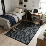 4' X 6' Charcoal Indoor Outdoor Area Rug