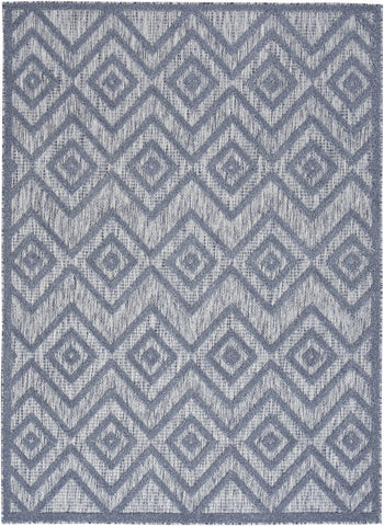 4' X 6' Denim Blue Indoor Outdoor Area Rug