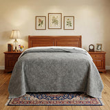 Gray Damask Queen Quilt