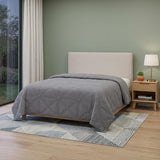 Gray Geometric King Quilt