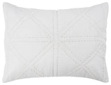 White Geometric King Quilt