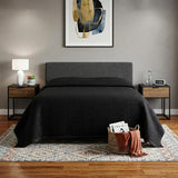Black Geometric King Quilt