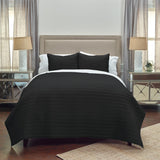Black Geometric Queen Quilt