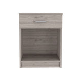 22" Light Gray Wood One Drawer Nightstand