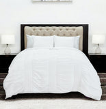 White Geometric Queen Quilt