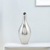 16" Silver Bud Aluminum Table Vase