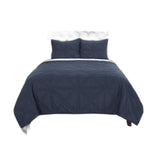 Set of Two Indigo Geometric Twin Extra Long Quilt