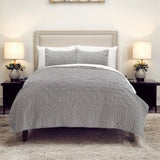 Gray Polka Dots King Quilt