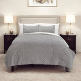 Gray Polka Dots Queen Quilt