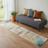 2' X 6' Sealife Abstract Power Loom Non Skid Runner Rug