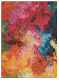 5' X 7' Palette Abstract Power Loom Non Skid Area Rug