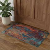 3' X 5' Atlantic Abstract Power Loom Non Skid Area Rug