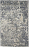 3' X 5' Beige And Grey Abstract Power Loom Non Skid Area Rug