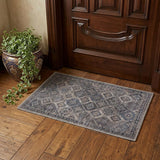 2' X 4' Ivory Latte Oriental Power Loom Distressed Washable Area Rug