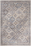 5' X 7' Ivory Latte Oriental Power Loom Distressed Washable Area Rug