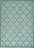 4' X 6' Aqua Indoor Outdoor Area Rug