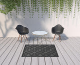 4' X 6' Charcoal Indoor Outdoor Area Rug