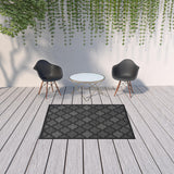 5' X 7' Charcoal Indoor Outdoor Area Rug