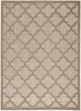 5' X 7' Beige Indoor Outdoor Area Rug