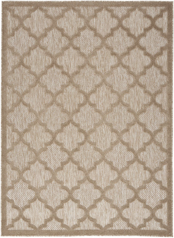 5' X 7' Beige Indoor Outdoor Area Rug