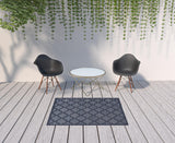 4' X 6' Blue Indoor Outdoor Area Rug