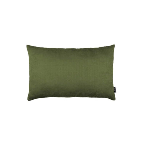 Set of Two 12" X 20" Fern Green Fabric Lumbar Throw Pillow Covers