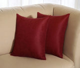 Set of Two Red Throw Pillow Covers