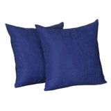 Set of Two 20" Navy Blue Fabric Throw Pillow Covers