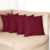 Set of Four 22" Red Throw Pillow Covers
