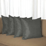 Set of Four Gray Throw Pillow Cover